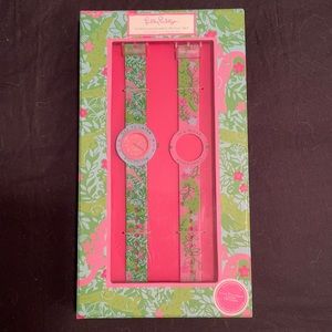 Lilly Pulitzer NEW Interchangeable Watch Set & Watch Battery, Later Gator